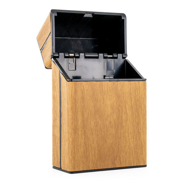 Pouzdro na cigarety s dřevěným vzhledem