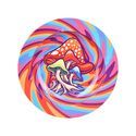 Kovový popelník Mushroom Swirl
