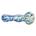 Fajfka typu spoon s fumed latticino dekorem