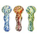 Fajfka typu spoon s fumed latticino dekorem