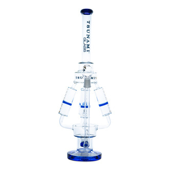 Sprinkler Perc Quad Honeycomb Bong 21'' (Tsunami Glass)