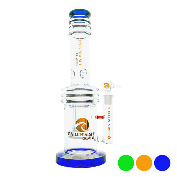 Bong s trojitým honeycomb a srdcovým perkolátorem 17'' (Tsunami Glass)