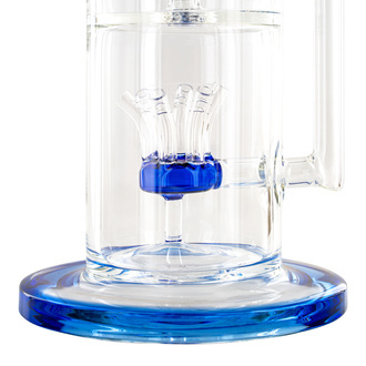 Sprinkler Cube Perc Bong 14'' (Tsunami Glass)
