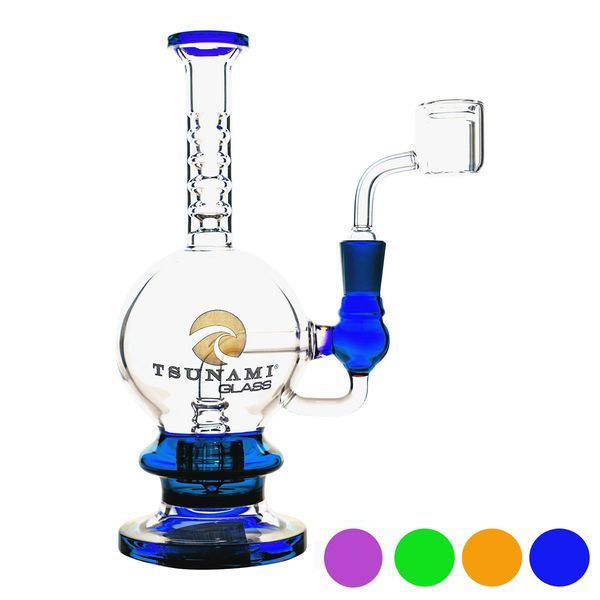 Dab rig Shower Head 8″ (Tsunami Glass)