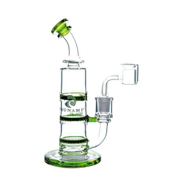 Dab rig Double Honeycomb Turbine 8″ (Tsunami Glass)