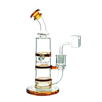 Dab rig Double Honeycomb Turbine 8″ (Tsunami Glass)
