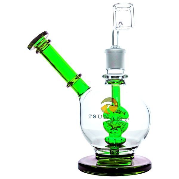 Dab rig Shower Head se zahnutým hrdlem a dómem 8″ (Tsunami Glass)