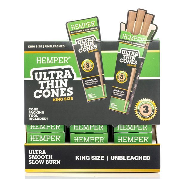 Hemper ultra tenké hnědé dutinky King Size