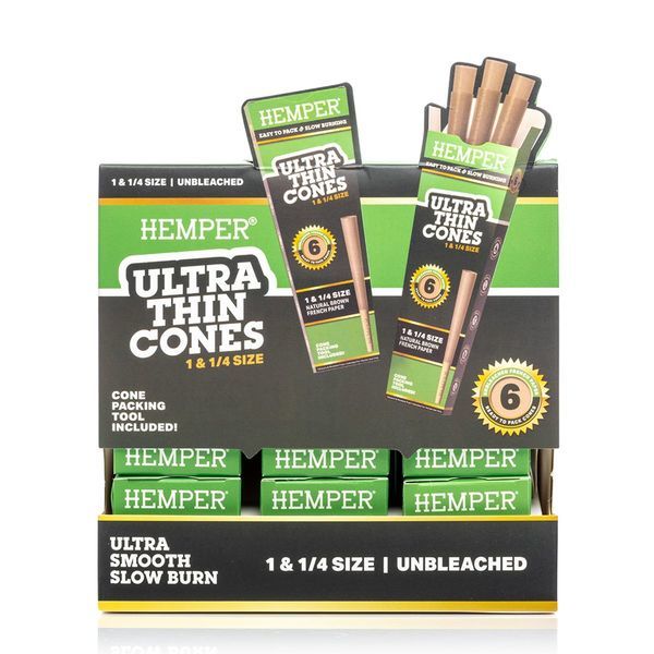 Hemper Ultra Thin Brown 1¼ cones