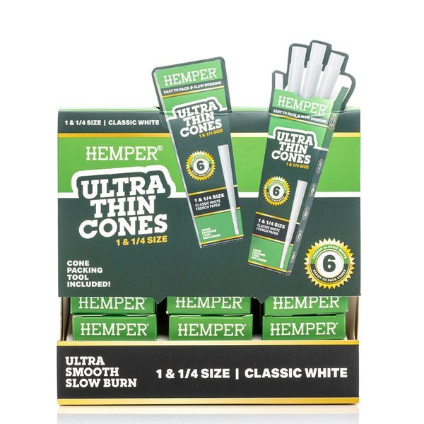 Hemper Ultra Thin bílé Cones 1¼