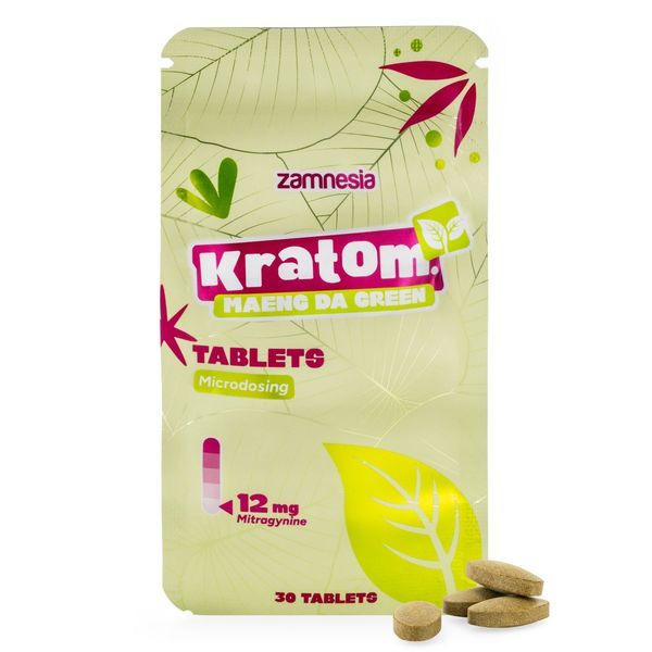 Tablety na mikrodávkování kratomu – Maeng Da Green (Zamnesia)