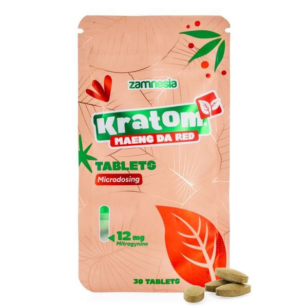 Tablety kratomu pro mikrodávkování – Maeng Da Red (Zamnesia)