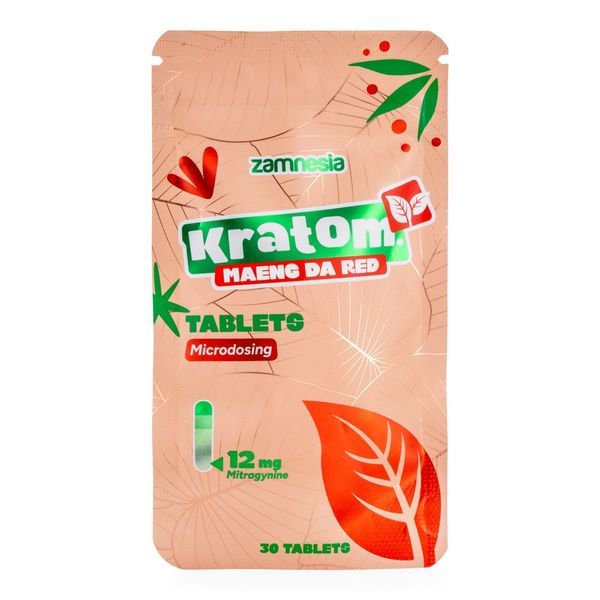 Tablety kratomu pro mikrodávkování – Maeng Da Red (Zamnesia)