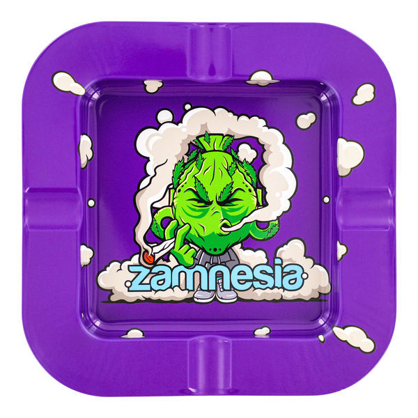 Kovový čtvercový popelník Budhead (Zamnesia)