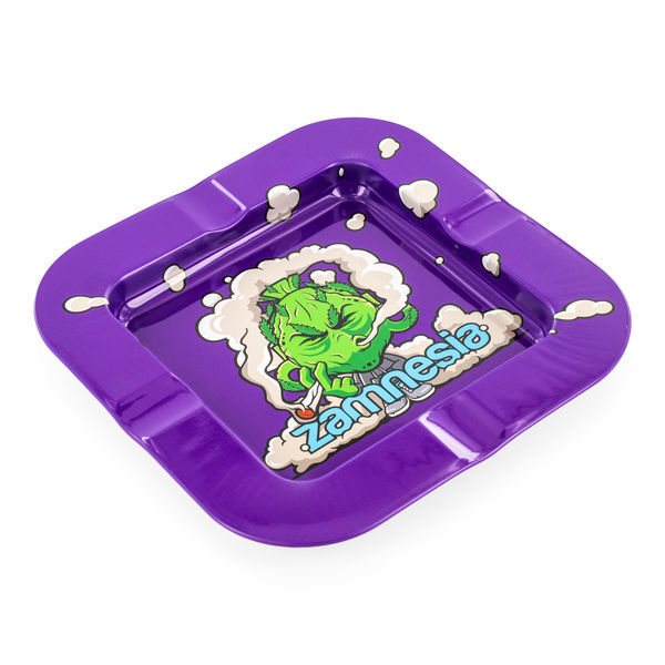 Kovový čtvercový popelník Budhead (Zamnesia)