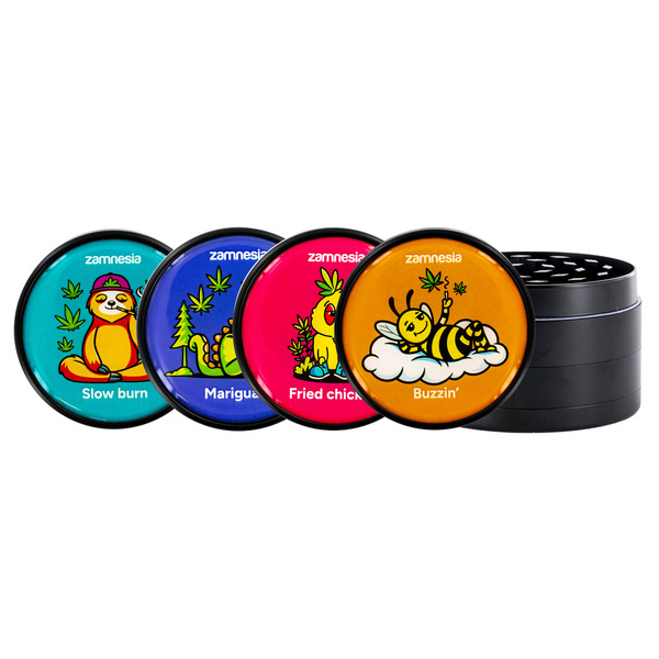 Kovová drtička Puff Pals (Zamnesia) – 4dílná, Ø63 mm