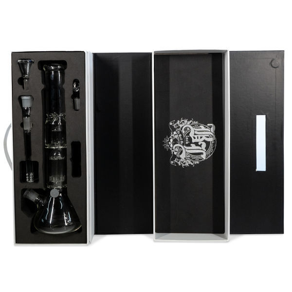 Skleněný bong na bylinky a oleje Black Leaf