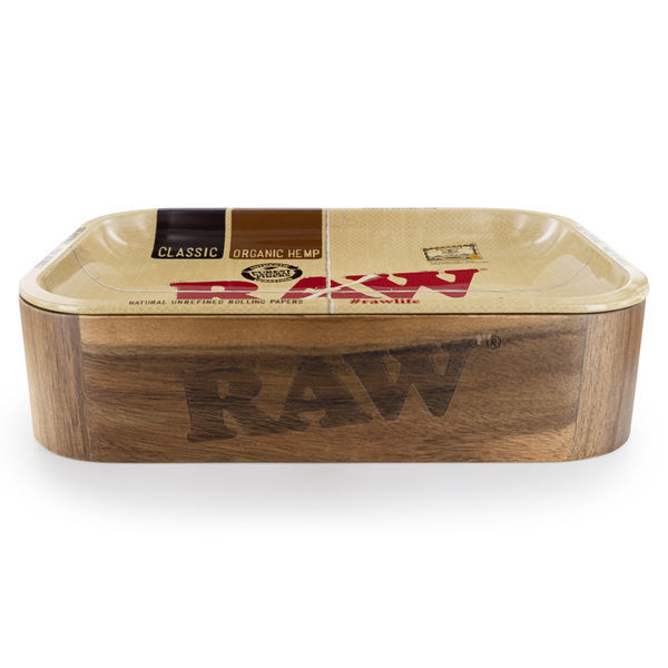 Dřevěná schránka RAW Cache Box s víkem ve formě tácku
