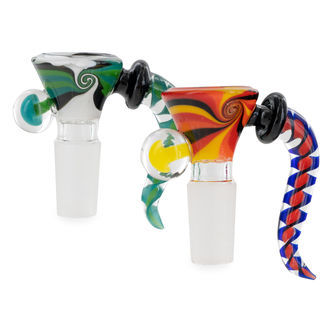 Skleněn&aacute; miska Swirl (Black Leaf) 14.5