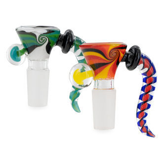 Skleněn&aacute; miska Swirl (Black Leaf) 14.5