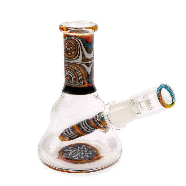 Mini olejový bong Orange Swirl (Black Leaf)
