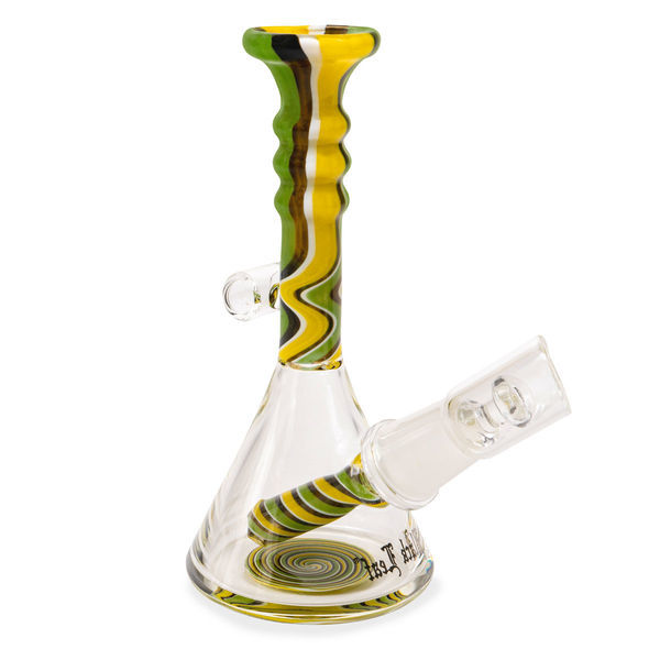 Mini olejový bong Green Swirl (Black Leaf)