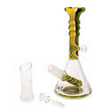 Mini olejový bong Green Swirl (Black Leaf)