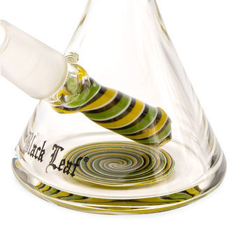 Mini olejový bong Green Swirl (Black Leaf)