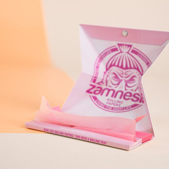 Růžové papírky na balení „Runtz“ Kingsize + filtry + tácek (Zamnesia)