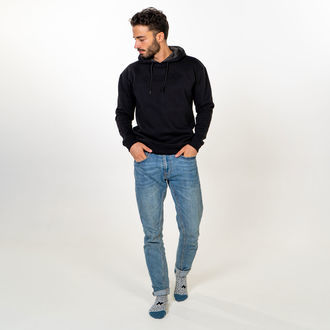 Zamnesia reliéfní mikina s kapucí | černá