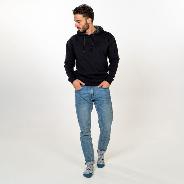 Zamnesia reliéfní mikina s kapucí | černá