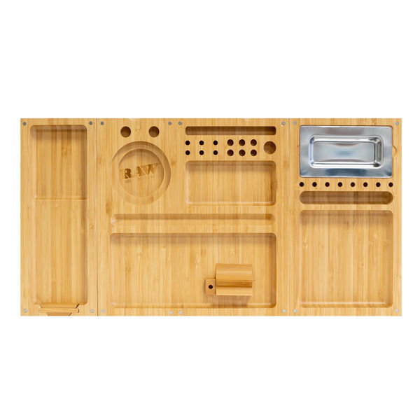 Bambusový trojitý skládací balicí tácek (RAW)