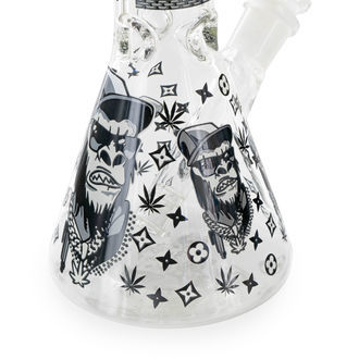 Svítící trojitě zesílený bong Gorilla do tmy