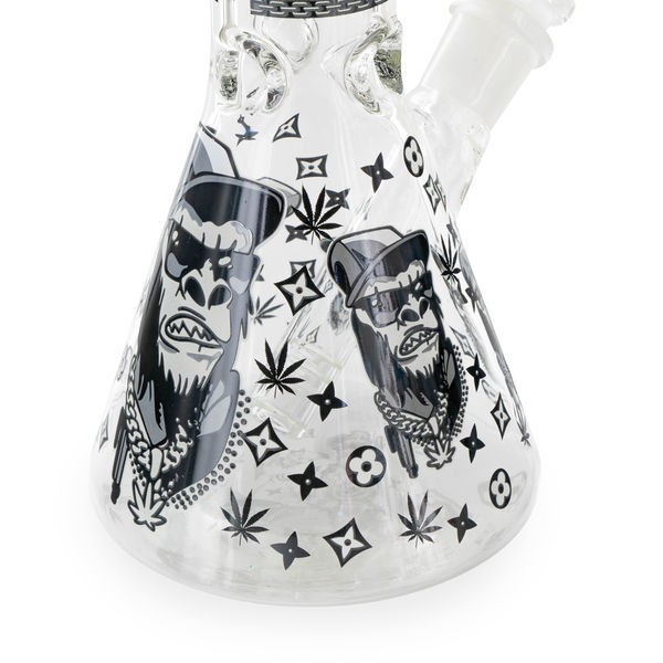 Svítící trojitě zesílený bong Gorilla do tmy