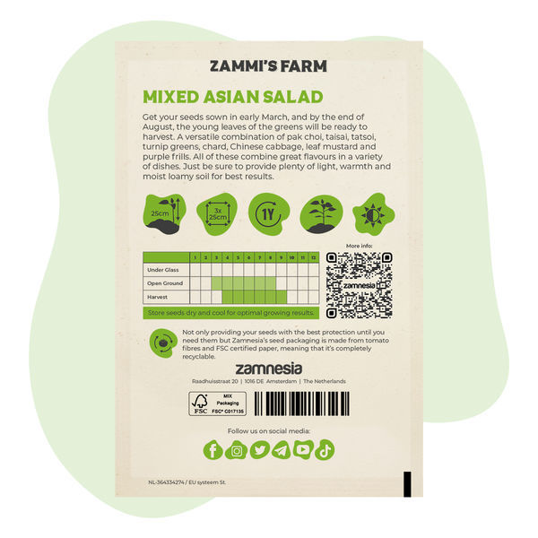 Směs semen asijských listových zelenin