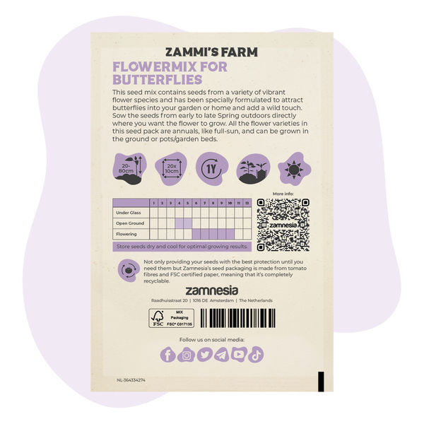 Směs květinových semen pro motýly