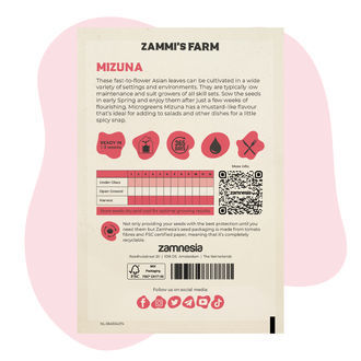 Semena microgreens mizuna (Brassica rapa)