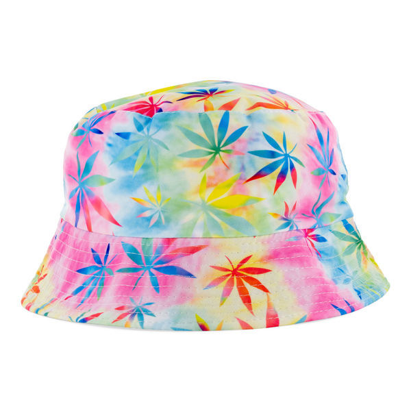 Klobouk bucket s motivem konopí