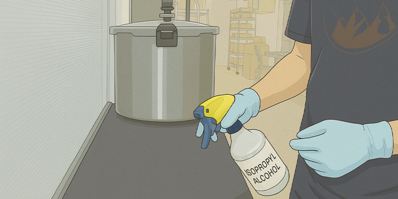 1. Sterilise your workspace and tools