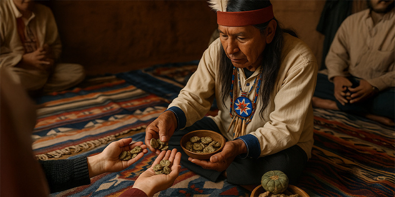 Obecn&eacute; d&aacute;vky peyotlu pozorovan&eacute; při tradičn&iacute;m už&iacute;v&aacute;n&iacute;