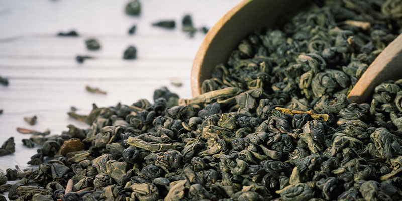 GUNPOWDER GREEN TEA: 180 &deg;C / 356 &deg;F