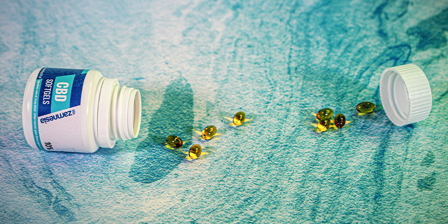 Dávkování kapslí CBD