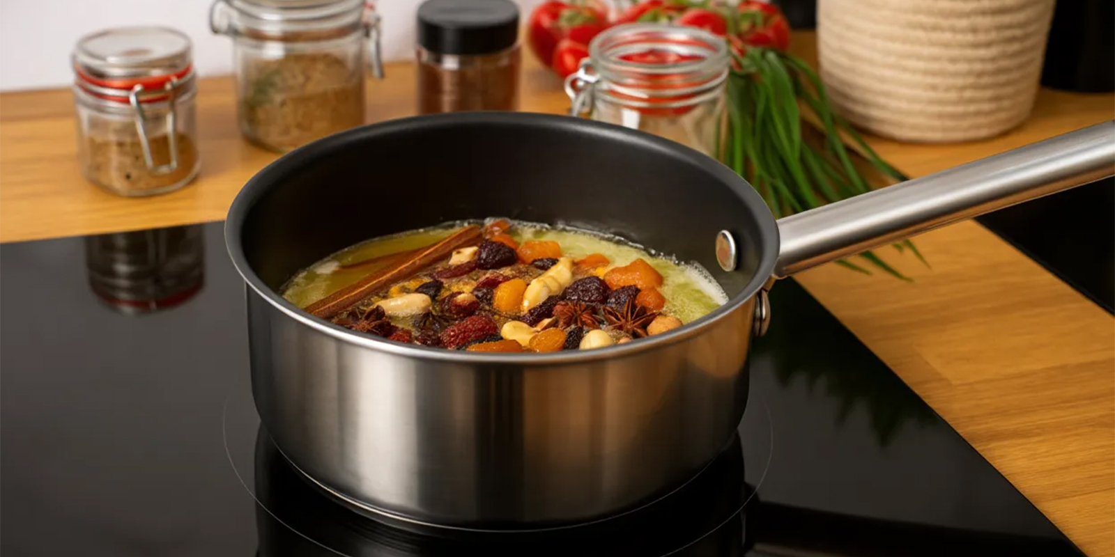 Přidejte med a ovoce