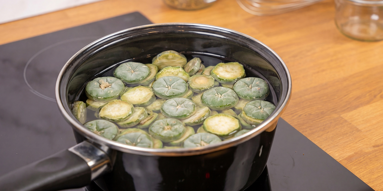 Place slices in a saucepan with water