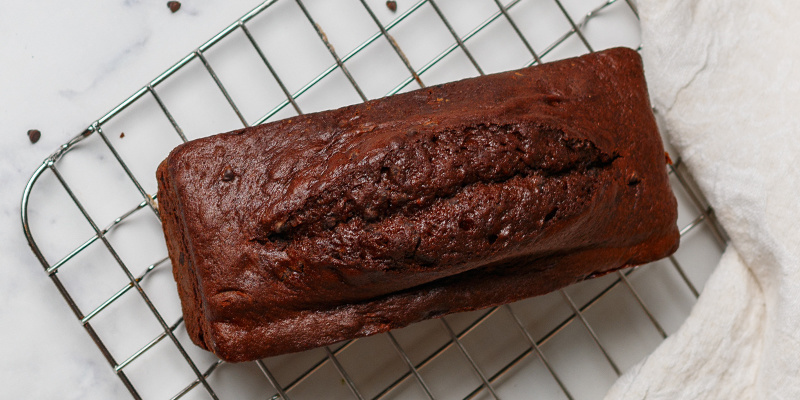 After removing the pan from the oven, allow the space cake to cool in the pan for about 10 minutes. 