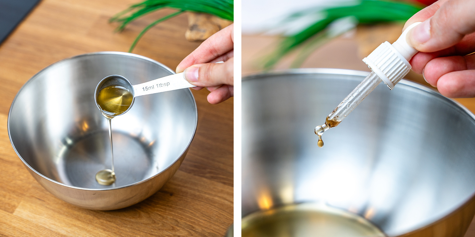 Odměřte si med a tinkturu.